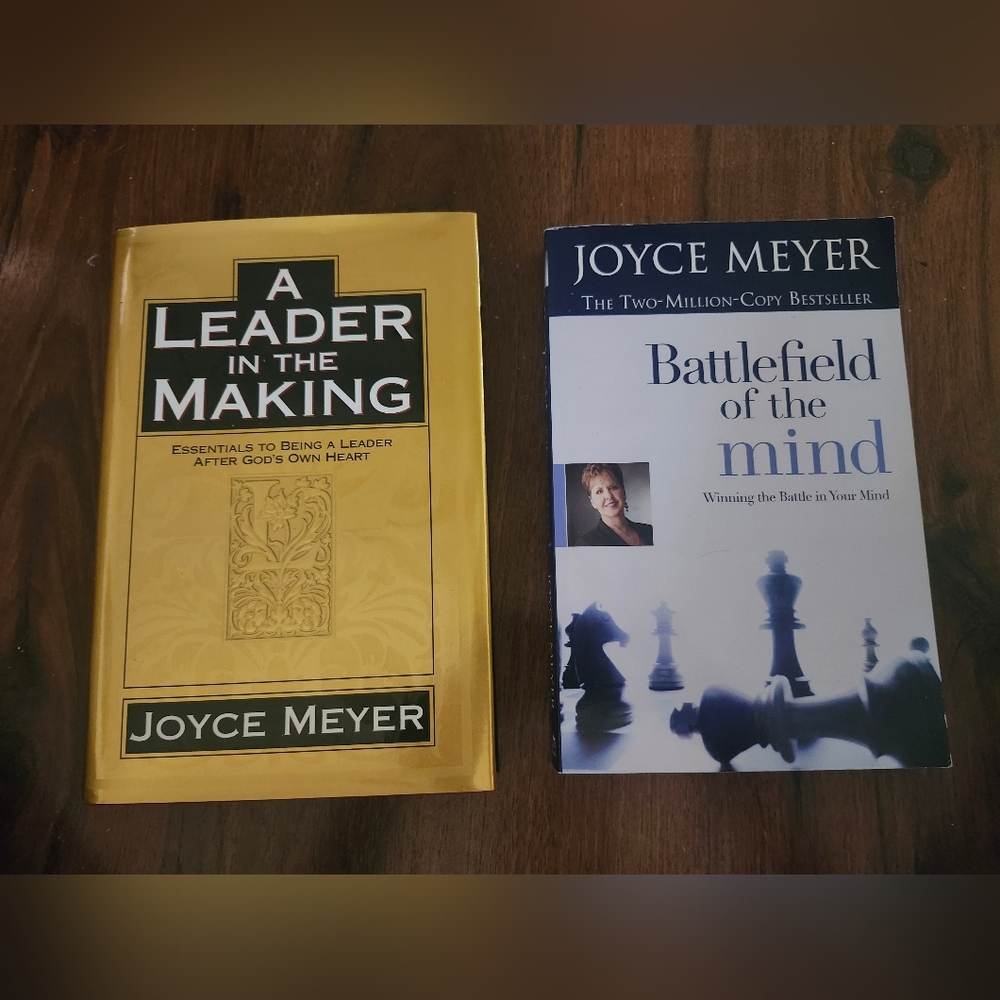 2 Books By Joyce Meyer: "Battlefield of the Mind" and "A Leader in the Making"